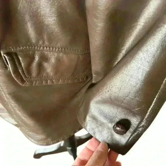 RARE 1970 Rocky Balboa Bonds 5th Avenue Leather Jacket, BROWN not Black, size 40 - Picture 4 of 10